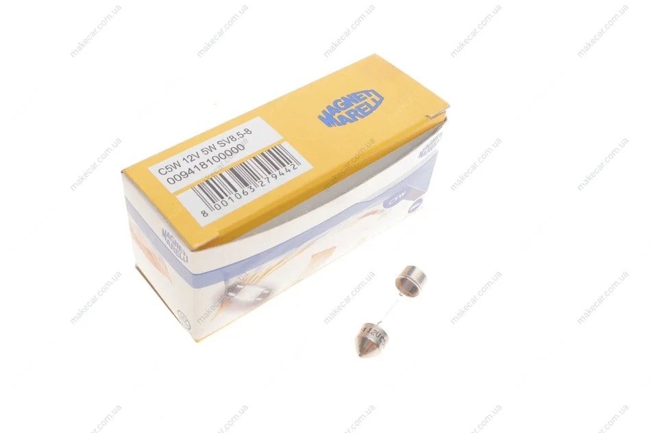 <strong>Лампа допоміжн. освітлення C5W 12V 5W SV8.5-8 (вир-во Magneti Marelli) MAGNETI MARELLI 009418100000 (фото 1)</strong>