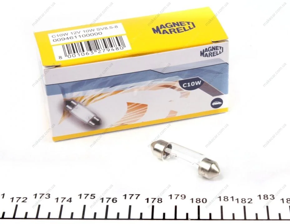 <strong>Лампа розжарювання, ліхтар освітлення номерний знак MAGNETI MARELLI 009461100000 (фото 1)</strong>