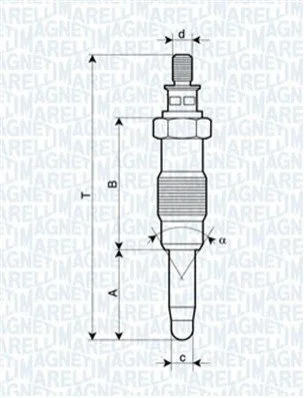 <strong>Свічка розжарювання MAGNETI MARELLI 062583003304 (фото 1)</strong>