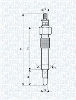 Купить GLOW PLUG LANCIA, OPEL, PEUGEOT, RENAULT [] MAGNETI MARELLI 062583202304 по низкой цене в Украине (фото 1)