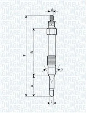 <strong>Свічка розжарювання MAGNETI MARELLI 062900000304 (фото 1)</strong>