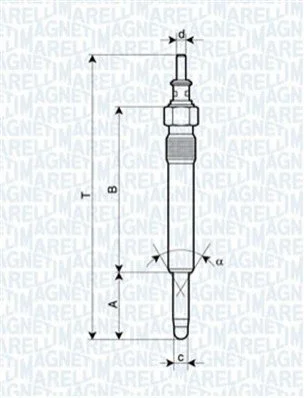 <strong>Свічка розжарювання MAGNETI MARELLI 062900004304 (фото 1)</strong>