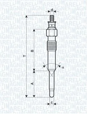 <strong>Свеча накала PEUGEOT, CITROEN, PUNTO [] MAGNETI MARELLI 062900007304 (фото 1)</strong>