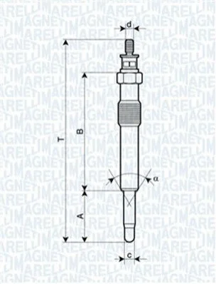 <strong>Свічка розжарювання MAGNETI MARELLI 062900018304 (фото 1)</strong>
