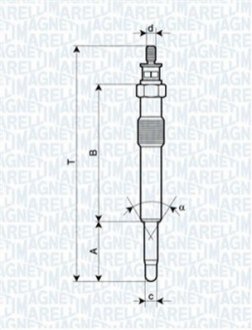 Свічка розжарювання MAGNETI MARELLI 062900018304 фото товару