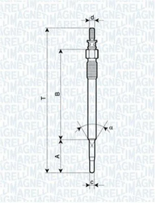 <strong>UY1A Свеча накала MAGNETI MARELLI 062900022304 (фото 1)</strong>