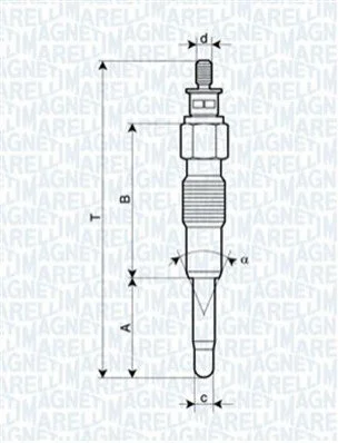 <strong>Свічка розжарювання MAGNETI MARELLI 062900040304 (фото 1)</strong>