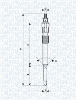 Свічка розжарювання MAGNETI MARELLI 062900043304 фото товару