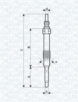 Свічка розжарювання для MAGNETI MARELLI 062900053304 фото товару