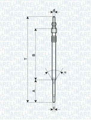 <strong>Свічка розжарювання MAGNETI MARELLI 062900060304 (фото 1)</strong>