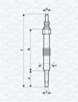 Свічка розжарювання MAGNETI MARELLI 062900067304 фото товару