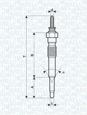 <strong>Свічка розжарювання MAGNETI MARELLI 062900068304 (фото 1)</strong>