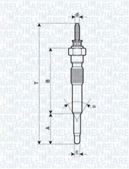 Свічка розжарювання MAGNETI MARELLI 062900068304 фото товару