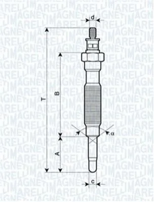 <strong>Свеча накала HYUNDAI 2,5 MITSUBISHI 2,3/2,5 NISSAN 2,3/2,5 MAGNETI MARELLI 062900072304 (фото 1)</strong>