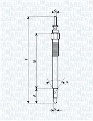 <strong>OPEL Свеча накала 1.7DI,1.7DTI 00- MAGNETI MARELLI 062900076304 (фото 1)</strong>