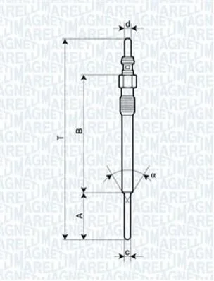 <strong>Свічка розжарювання MAGNETI MARELLI 062900090304 (фото 1)</strong>