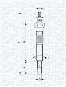 Свічка розжарювання для Vauxhall, Opel MAGNETI MARELLI 062900092304 фото товару