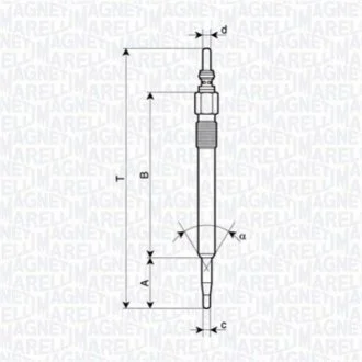 Свічка накалу для MAGNETI MARELLI 062900128304 фото товару