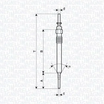<strong>Свеча накаливания (керамическая) BMW 3 E90 316d/318d 07- MAGNETI MARELLI 062900130304 (фото 1)</strong>