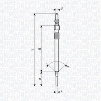 Свічка накалу для MAGNETI MARELLI 062900141304 фото товару