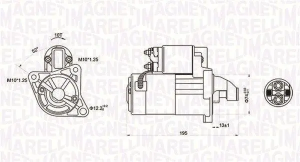 <strong>MAZDA Стартер 323 VI 98-, 626 IV 91-, PEUGEOT MAGNETI MARELLI 063721096010 (фото 1)</strong>