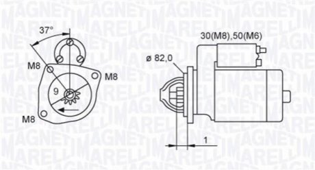 CITROEN стартер Jumper 02- MAGNETI MARELLI 063721389010 фото товара