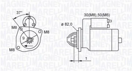 CITROEN стартер Jumper 02- для Citroen, Fiat, Peugeot MAGNETI MARELLI 063721389010 фото товару