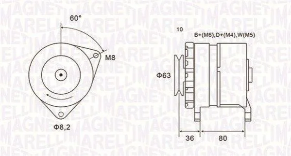 <strong>Генератор FORD FIESTA II -93 MAGNETI MARELLI 063735060010 (фото 1)</strong>