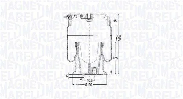<strong>Пневмоподушка гумометалева MAGNETI MARELLI 204241CFG (фото 1)</strong>