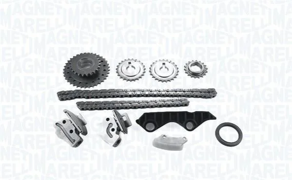 <strong>NISSAN К-кт ланцюга грм.Micra 1.0 -03 (2шт.ланцюг + 2шт.натягувач + 4шт. шестерні+ 2 заспокоювача + сальник) MAGNETI MARELLI 341500000260 (фото 1)</strong>