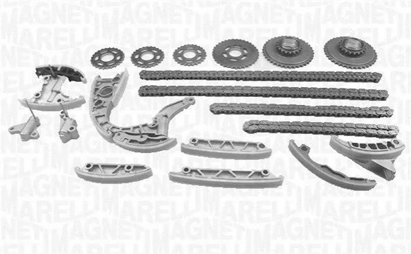 <strong>VW К-т цепи ГРМ (6 звезд.+4 цепи+2 натяж.+7 успокоит.) Touareg 3.0TDI 04-, AUDI A4/A5/A6/Q5/Q7 2,7-3,0TDI MAGNETI MARELLI 341500000860 (фото 1)</strong>