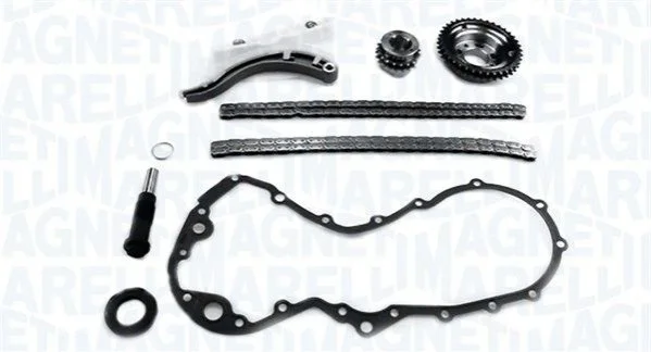 <strong>FORD К-кт ланцюга ГРМ (2 ланцюга+2 шт. напрямна+ 2 шестерні+ натягувач + сальник + прокладка) Fiesta,Focus,Galaxy 1.8TDCI/DI 98- MAGNETI MARELLI 341500001110 (фото 1)</strong>