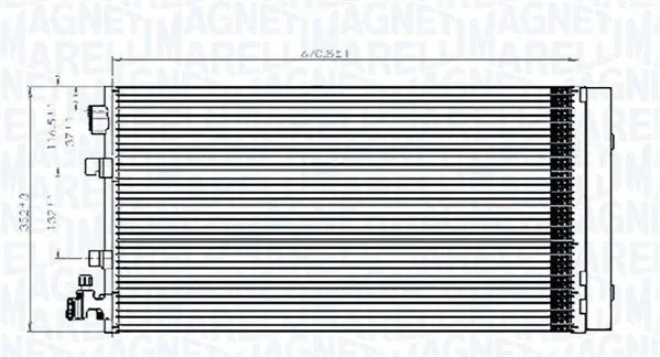 <strong>Радіатор кондиціонера MEGANE III, FLUENCE, SCENIC MAGNETI MARELLI 350203826000 (фото 1)</strong>