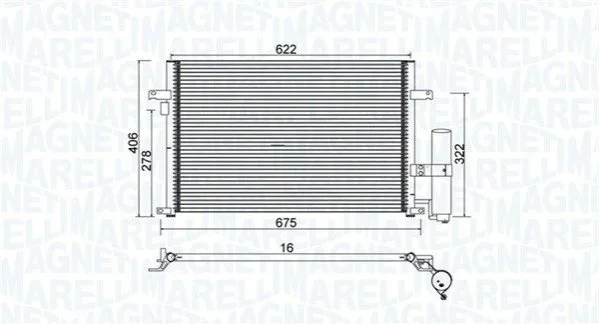 <strong>Радіатор кондиціонера MAGNETI MARELLI 350203912000 (фото 1)</strong>