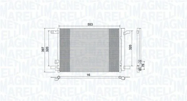 <strong>Радіатор кондиціонера MAGNETI MARELLI 350203964000 (фото 1)</strong>