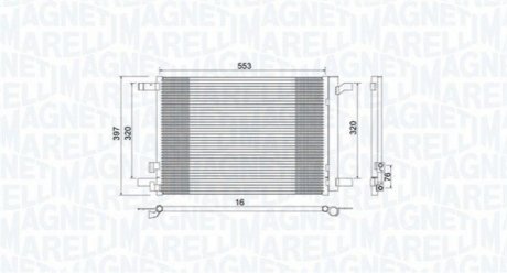 Радиатор кондиционера MAGNETI MARELLI 350203964000 (фото 1)