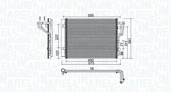 <strong>Радіатор HYUNDAI I30 DIESEL 07- MAGNETI MARELLI 350203976000 (фото 1)</strong>