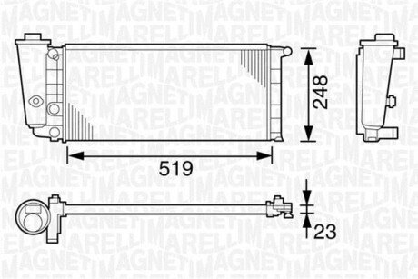 Радіатор FIAT PANDA FIRE/ LANCIA Y10 [] MAGNETI MARELLI 350213101000 фото товара