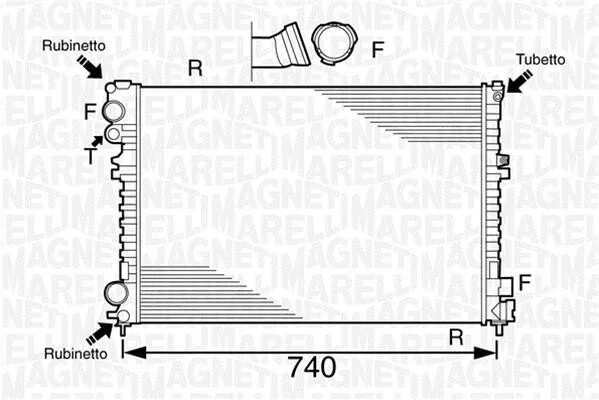 <strong>CITROEN Радиатор охлаждения Evasion,Jumpy,Fiat Scudo,Peugeot 806,Expert 1.9TD/2.0HDI MAGNETI MARELLI 350213102700 (фото 1)</strong>