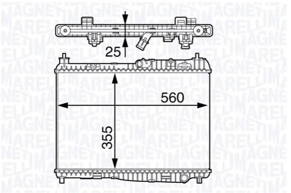 <strong>FORD радіатор охолодження B-Max,Fiesta VI 1.25/1.4 08- MAGNETI MARELLI 350213142100 (фото 1)</strong>