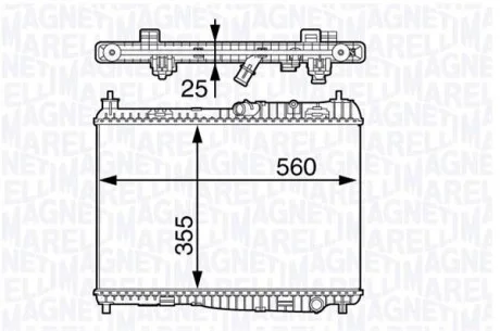 FORD радіатор охолодження B-Max,Fiesta VI 1.25/1.4 08- для Ford MAGNETI MARELLI 350213142100 фото товару
