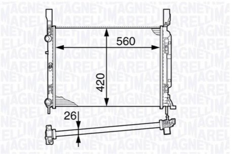 Радіатор системи охолодження MAGNETI MARELLI 350213142600 фото товару