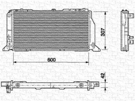 Радиатор AUDI 80 D/TD [] MAGNETI MARELLI 350213406000 фото товара