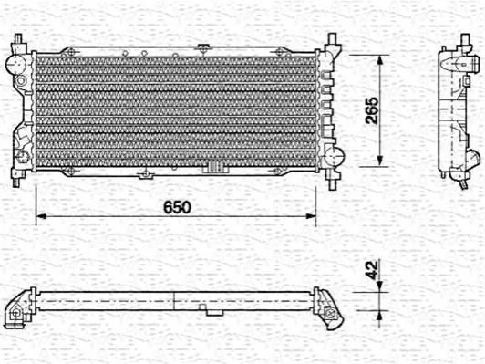 <strong>OPEL радіатор охолодження Combo,Corsa B 1.5/1.7D 94- MAGNETI MARELLI 350213588000 (фото 1)</strong>