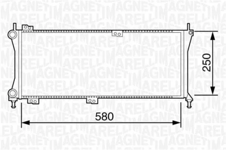 Радіатор FIAT PANDA 01/01-- [] для MAGNETI MARELLI 350213814000 фото товару