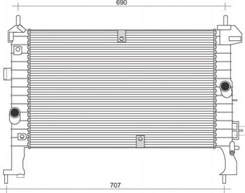 <strong>Радіатор двигуна (мкпп) OPEL MERIVA A 1.3D/1.7D 09.03-05.10 MAGNETI MARELLI 350213972000 (фото 1)</strong>