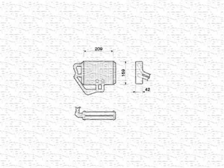 HEATER радіатор FIAT NUOVA PUNTO [] для Fiat, Lancia MAGNETI MARELLI 350218065000 фото товару