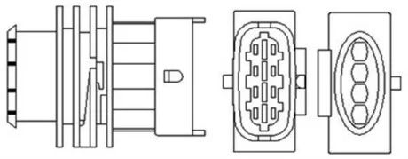 OPEL лямбда-зонд (4 конт.) OPEL 1,4/1,6: Astra G, Vectra B, Zafira 99- для Vauxhall, Opel MAGNETI MARELLI 466016355086 фото товару