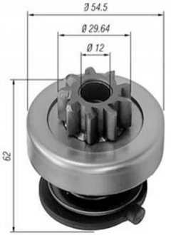 Бендикс (z=9) BMW E30/32 RENAULT 2,2D Espace, Laguna, Safrane [] MAGNETI MARELLI 940113020167 фото товару