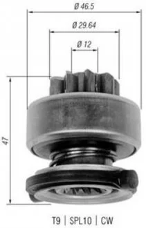 Бендикс (z=9) TOYOTA 1,6/1,8: Avensis, Carina, Corolla 1,3 [] для MAGNETI MARELLI 940113020335 фото товару